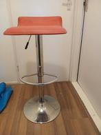 rood barkruk /bar stoel,, 1 kruk, Ophalen of Verzenden, Zo goed als nieuw, In hoogte verstelbaar