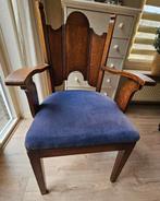 Antieke kasteelstoel(en) 2 x blauw, Antiek en Kunst, Antiek | Meubels | Stoelen en Banken, Ophalen