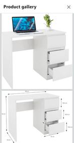 Mdesign Bureau Wit Mat - Nieuw met plekje, MDesign, Unknown, Nieuw, Ophalen of Verzenden