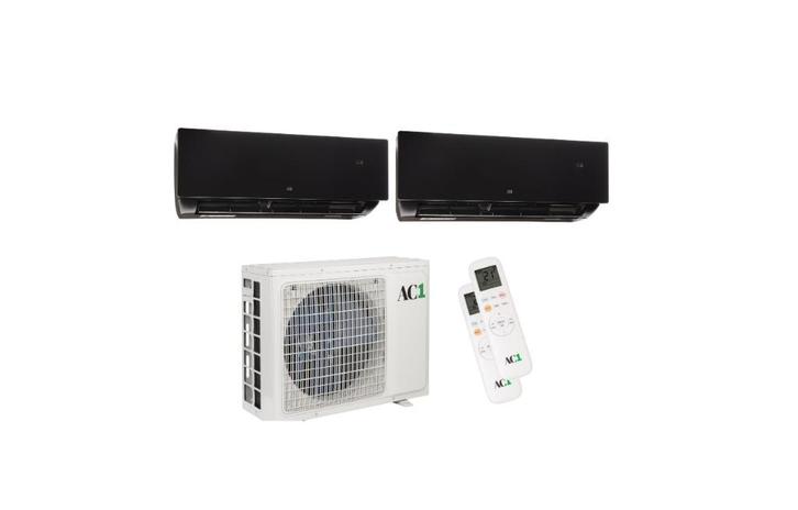 AIRCO AC1 DUO "JP-Black+" 5.0kW Buitenunit + 2x 3.5kW + WIFI, Witgoed en Apparatuur, Airco's, Nieuw, Wandairco, Koelen en Ontvochtigen