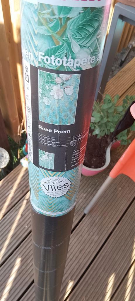 Te koop Komar vlies behang poster rozen 200x 250 cm, Huis en Inrichting, Stoffering | Behang, Blauw, minder dan 10 m², Ophalen of Verzenden