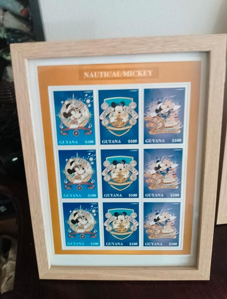 Nautical Mickey Guyana Postzegels Ingelijst, Postzegels en Munten, Postzegels | Thematische zegels, Postfris, Overige thema's
