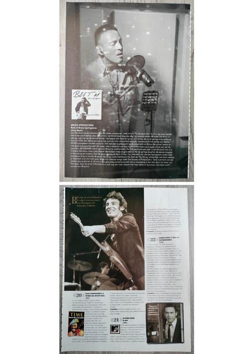 Bruce Springsteen tijdschrift artikelen, Verzamelen, Muziek, Artiesten en Beroemdheden, Zo goed als nieuw, Boek, Tijdschrift of Artikel