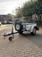 Stevige afsluitbare aanhanger 141x90cm + reservewiel, Auto diversen, Aanhangers en Bagagewagens, Ophalen, Gebruikt