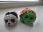2 Ty Beanie knuffels panda en schildpad, Ophalen of Verzenden, Zo goed als nieuw, Overige typen