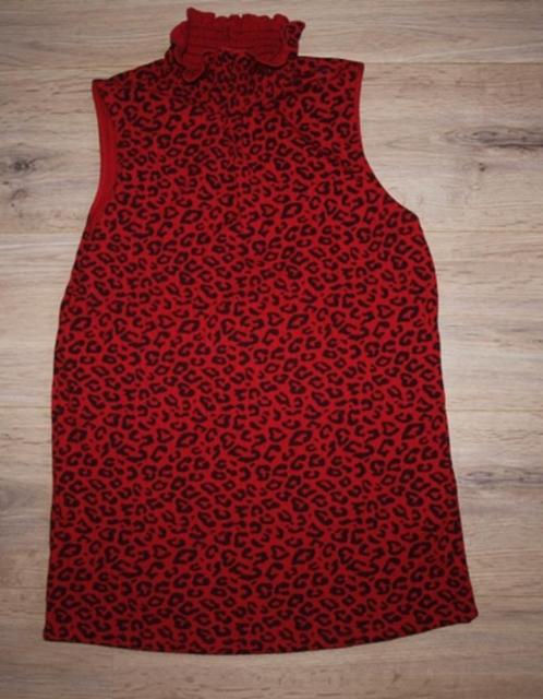 Rode Panterprint Top Only (L), Kleding | Dames, Tops, Zo goed als nieuw, Maat 42/44 (L), Rood, Zonder mouw, Ophalen of Verzenden