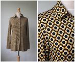Iz Naiz - leuke retro blouse / bloemen geel / maat M, Maat 38/40 (M), Verzenden, Geel, Iz Naiz