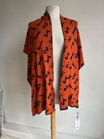 zoso sjaal oranje zwart nieuw met kaartjes, Verzenden, Maat 46/48 (XL) of groter, Nieuw, Sjaal