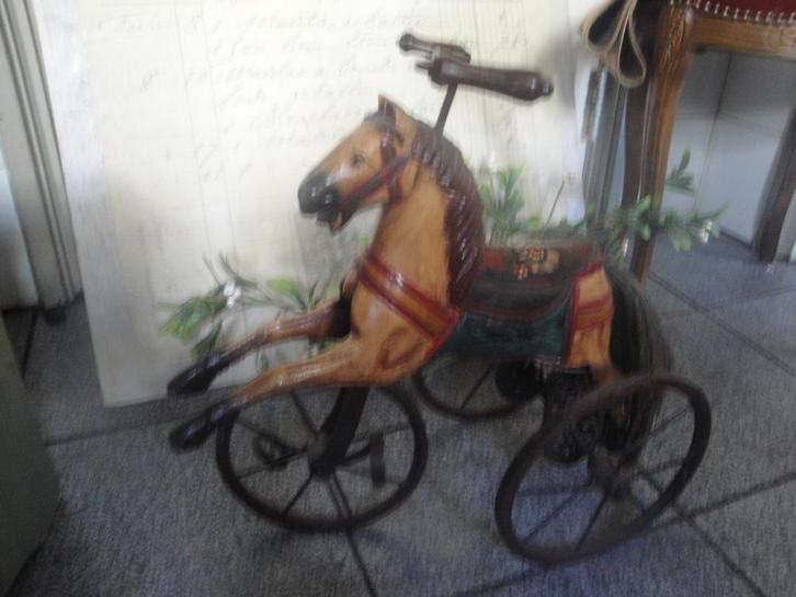 klein antiek paardje nostalgisch, Antiek en Kunst, Curiosa en Brocante, Ophalen of Verzenden