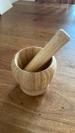 Houten vijzel * NIEUW *, Huis en Inrichting, Keuken | Keukenbenodigdheden, Ophalen of Verzenden, Zo goed als nieuw