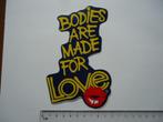 sticker Bodies are made fot LOVE flowerpower retro jaren 70, Verzamelen, Overige typen, Zo goed als nieuw, Verzenden