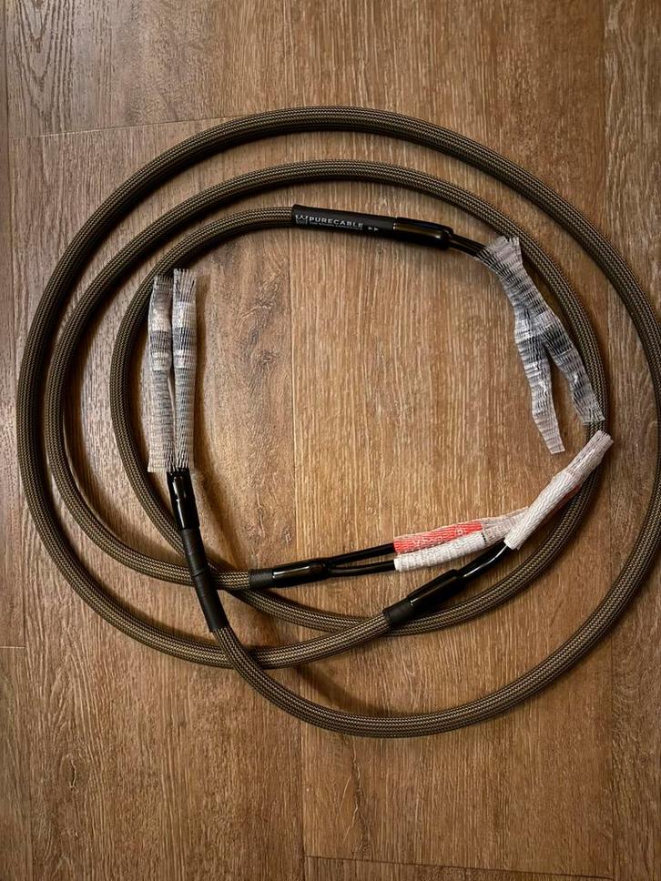 Purecable MSTR Speakerkabels - Furutech/Viborg Connectoren, Audio, Tv en Foto, Audiokabels en Televisiekabels, Gebruikt, Luidsprekerkabel