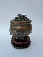 Antiek Chinese Bronzen Wierrookbrander Kreeft&Krab, Ophalen of Verzenden