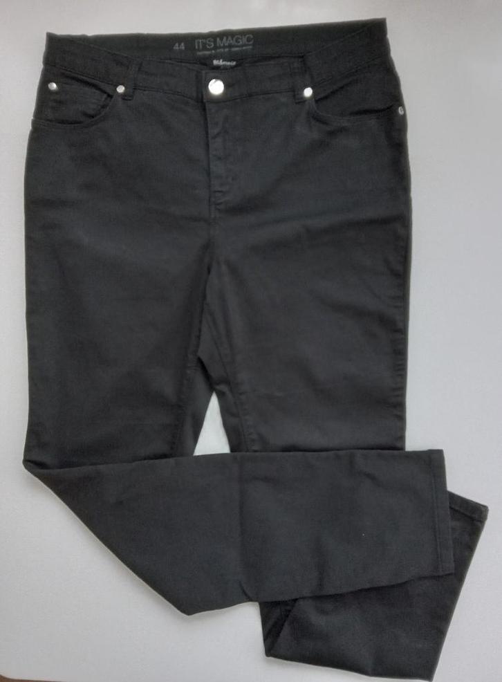 MS Mode zwarte jeans, maat 44, Kleding | Dames, Spijkerbroeken en Jeans, Zo goed als nieuw, W33 - W36 (confectie 42/44), Zwart