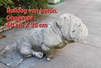 Old English Bulldog hond groot en loeizwaar beeld van beton, Tuin en Terras, Tuinbeelden, Ophalen, Gebruikt, Beton, Dierenbeeld