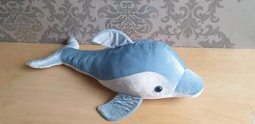 2x knuffels grijs of blauw dolfijn 60~70 cm ( erg netjes ) beschikbaar voor biedingen
