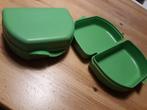 Groene broodtrommel van tupperware € 4.00, Ophalen of Verzenden, Zo goed als nieuw, Groen, Bus of Trommel