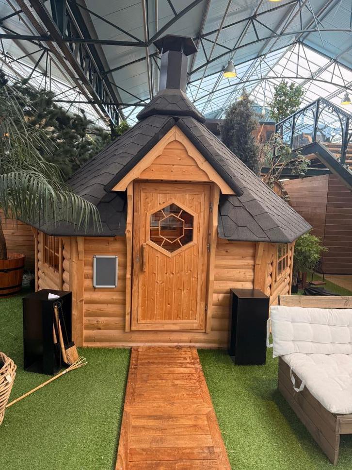 Grill Kota met sauna | Showroommodel, Sport en Fitness, Sauna, Zo goed als nieuw, Complete sauna, Fins of Traditioneel, Ophalen