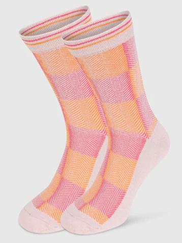 Vodde Fleur sokken, Kleding | Dames, Sokken en Kousen, Nieuw, Sokken en Kniesokken, Maat 39 t/m 42, Oranje, Ophalen of Verzenden