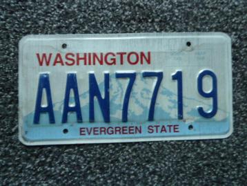 Kentekenplaat licenseplate Washington no. 4 USA beschikbaar voor biedingen