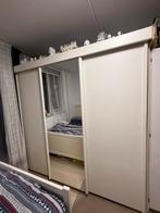 Witte Kledingkast met 3 schuifdeuren, Huis en Inrichting, Ophalen, Gebruikt, 200 cm of meer, 150 tot 200 cm
