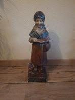 gipsen beeld - "la lecon" - schoolmeisje met een hond, Ophalen of Verzenden