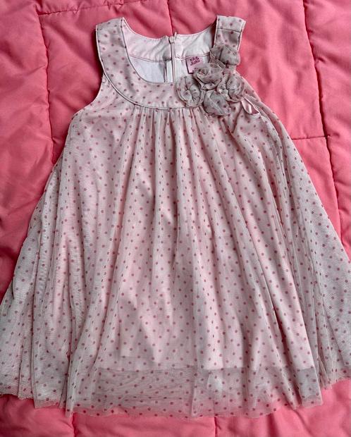 Roze jurkje met stippen, maat 104, Kinderen en Baby's, Kinderkleding | Maat 104, Zo goed als nieuw, Meisje, Jurk of Rok, Verzenden