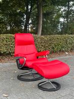 Stressless relax fauteuil met voetenbank, Huis en Inrichting, Fauteuils, Ophalen of Verzenden, Zo goed als nieuw, Minder dan 75 cm