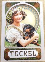 Uniek DACHSHUND TECKEL Honden Poster art nouveau, Verzenden, Nieuw, A1 t/m A3, Film en Tv