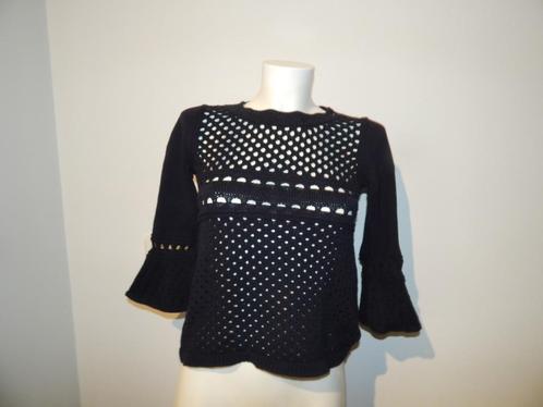 BA&SH zwarte open gewerkte trui mouwen uitlopend xs/s, Kleding | Dames, Truien en Vesten, Zo goed als nieuw, Maat 34 (XS) of kleiner
