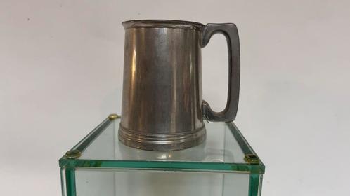 Antieke tinnen glasbodem beker, Antiek en Kunst, Antiek | Overige Antiek, Ophalen of Verzenden