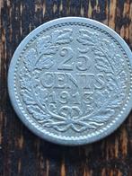 Zf 25 cent 1913, Postzegels en Munten, Munten | Nederland, Koningin Wilhelmina, Ophalen of Verzenden, 25 cent