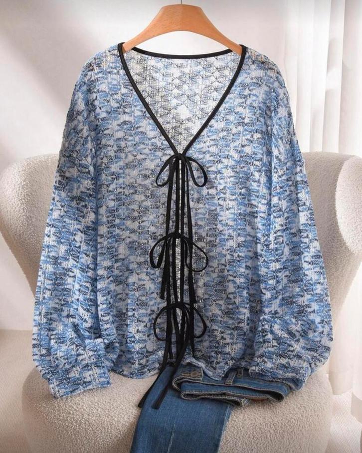 Top Rixt (44-52), Kleding | Dames, Grote Maten, Zo goed als nieuw, Shirt of Top, Blauw, Verzenden