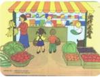 Gezocht: plastic fruit en groenten + speelgoed marktkraam, Gebruikt, Ophalen