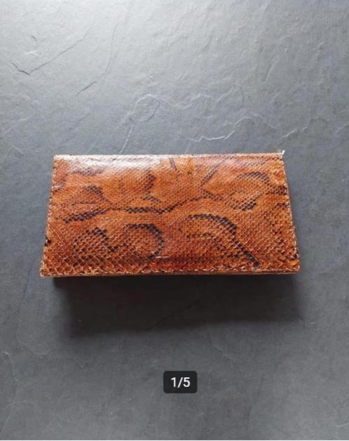Vintage (echt) slangenleer portemonnee/ portefeuille / tas, Sieraden, Tassen en Uiterlijk, Tassen | Damestassen, Gebruikt, Overige typen