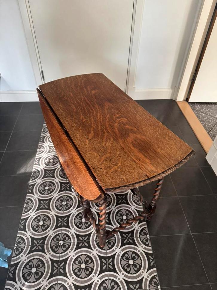 Antieke houten tafel – inklapbaar, Antiek en Kunst, Antiek | Meubels | Tafels, Ophalen of Verzenden
