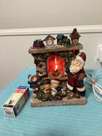 Mooie nieuwe verlichte kersthuis , kerstman bij ophard, Ophalen of Verzenden, Nieuw