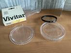 Vivitar filter UV-haze 58 mm Japan in hoes en doos + tekst, Ophalen of Verzenden, Zo goed als nieuw, 50 tot 60 mm, UV-filter