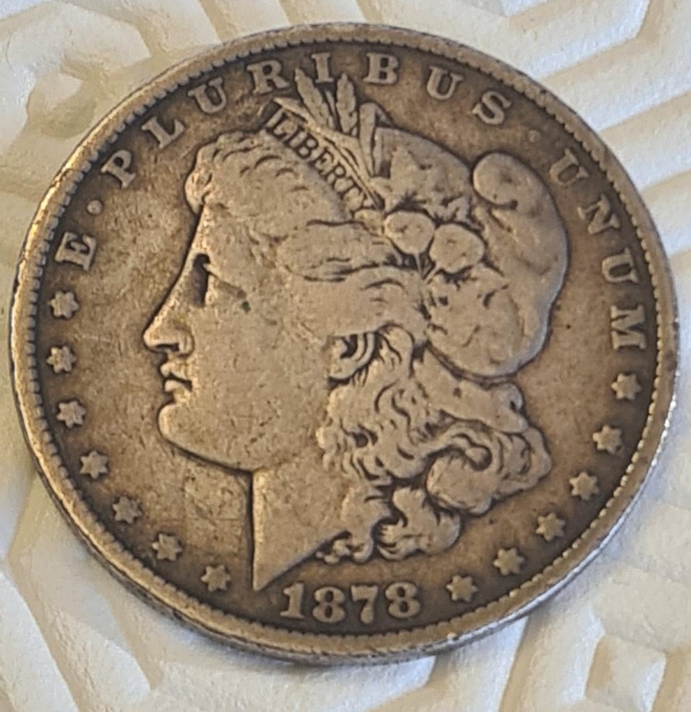 1878 Morgan Dollar Zilveren Munt, Ophalen of Verzenden, Noord-Amerika, Losse munt, Zilver