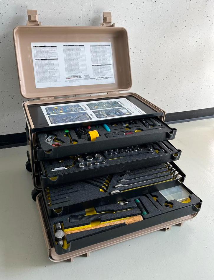 Kippertool gereedschapskoffer gevuld / Aviation Toolbox inch, Doe-het-zelf en Verbouw, Gereedschapskisten, Gebruikt, Gevuld, Ophalen