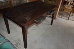 Stoere koloniale eettafel, Ophalen, Gebruikt, 200 cm of meer, 50 tot 100 cm
