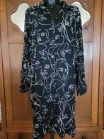 Lange zwart/witte blouse/tuniek "Page One" mt 40, Ophalen of Verzenden, Zo goed als nieuw, Maat 38/40 (M), Zwart