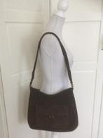 SOHO vintage 80'er jaren bruine suede leren lederen tas, Sieraden, Tassen en Uiterlijk, Ophalen of Verzenden, Gebruikt, Bruin