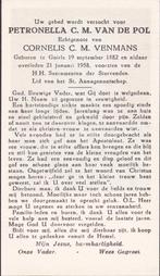 Pol Petronella 1882 Goirle 1958, Ophalen of Verzenden, Bidprentje