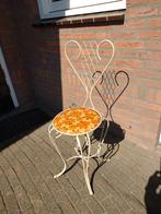 Vintage brocante smeedijzeren stoeltje, Ophalen