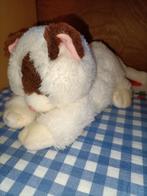 Zachte witte poes / kat knuffel met bruine vlekken 22 cm gl, Ophalen of Verzenden, Poes