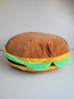 Hamburger knuffel kussen, Ophalen of Verzenden, Zo goed als nieuw, Bruin, Rond