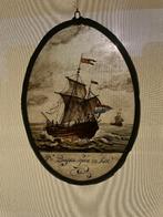 glas in lood, ovale decoratie raampjes, Doe-het-zelf en Verbouw, Glas en Ramen, Ophalen, Gebruikt, Minder dan 80 cm, Overige typen