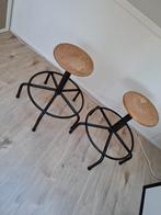 Twee draaikrukken industrieel, Ophalen, Zo goed als nieuw, Hout