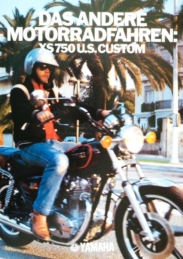 Folder YAMAHA XS 750 U.S. Custom 1980, Motoren, Handleidingen en Instructieboekjes, Yamaha, Ophalen of Verzenden